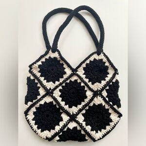 Handmade Crochet Handbag 100% Cotton - Sustainable Stylish Unique tote festival
